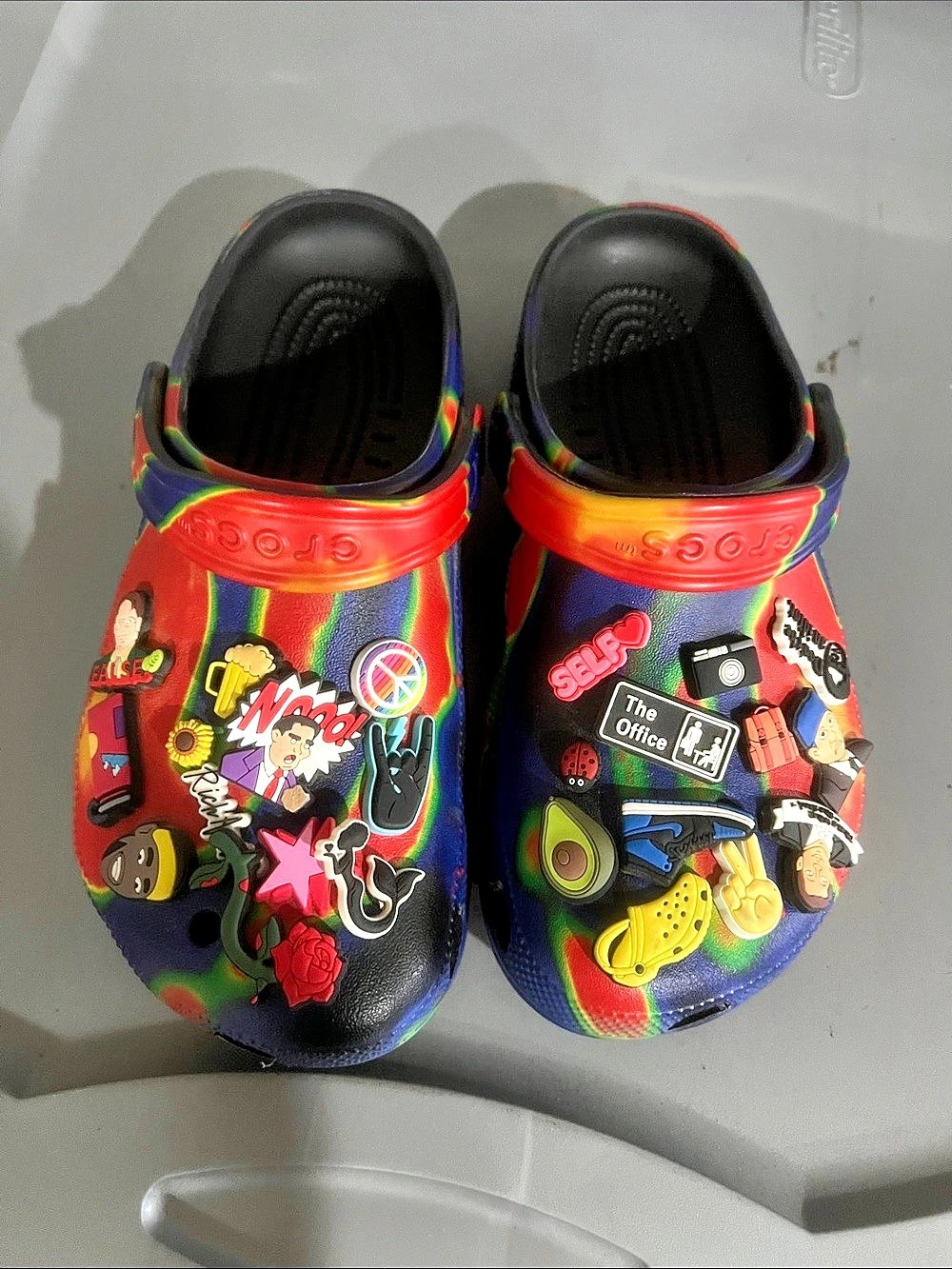 Crocs Classic Tie-Dye Graphic Clog Black & Red